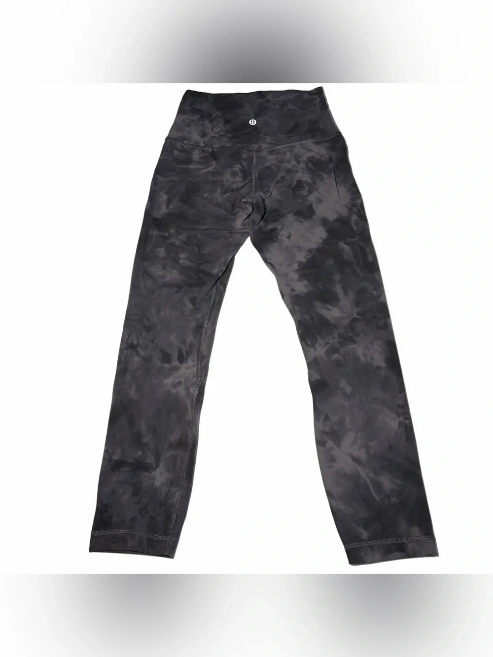Lululemon Align Leggings High Rise, Cropped 24” Inseam Black Tie-Dye, Size 4